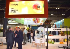 Stand de CMR, promocionando su marca Aurum.